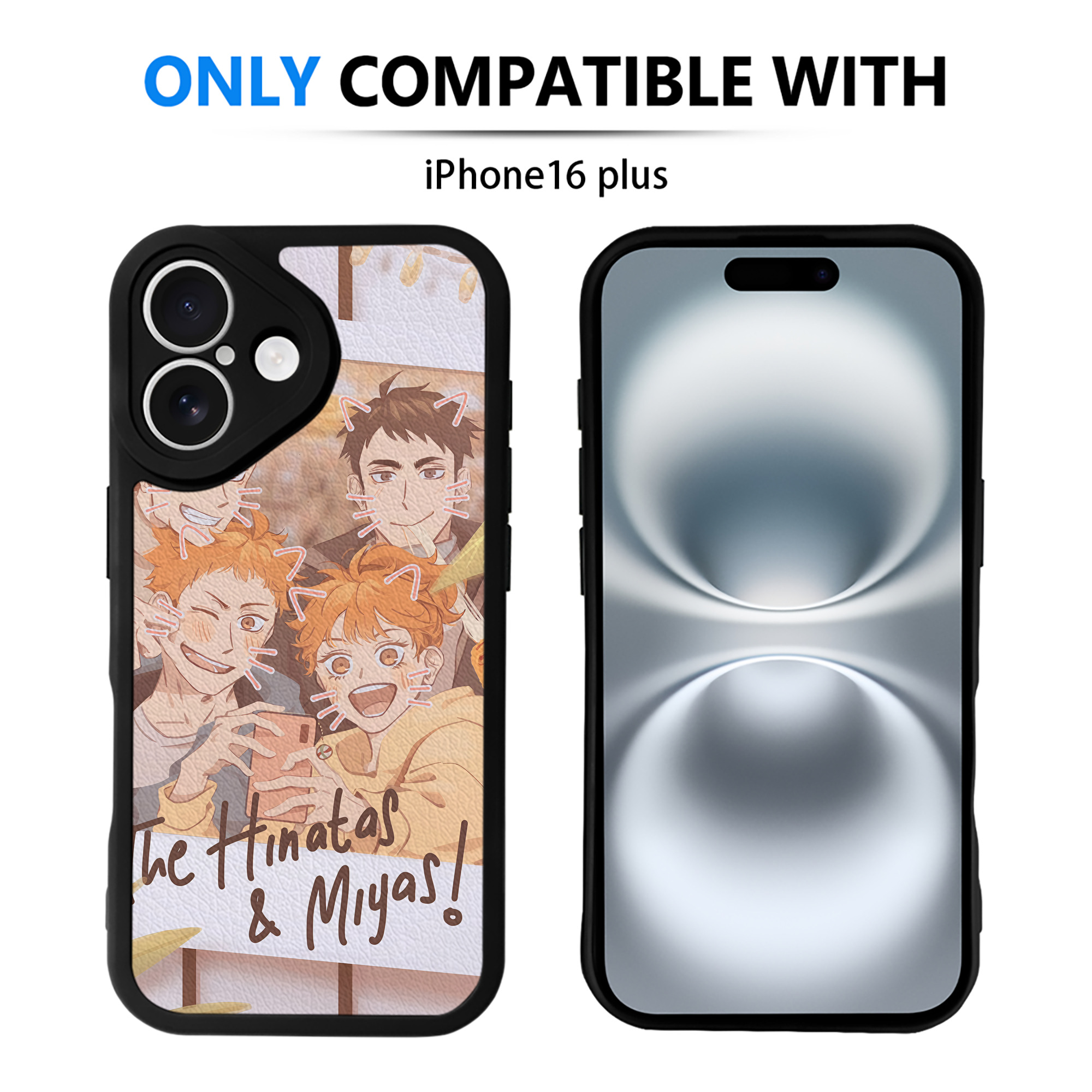 （画像用） ハイキュー!! Haikyu!! 【iPhone 16シリーズ対応】シリコンスマホケース（レザー調） 材質：シリコン